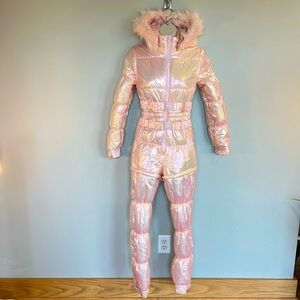 Dolls Kill/ Club Exx Snowsuit, XS, Sweet Aurora Beam